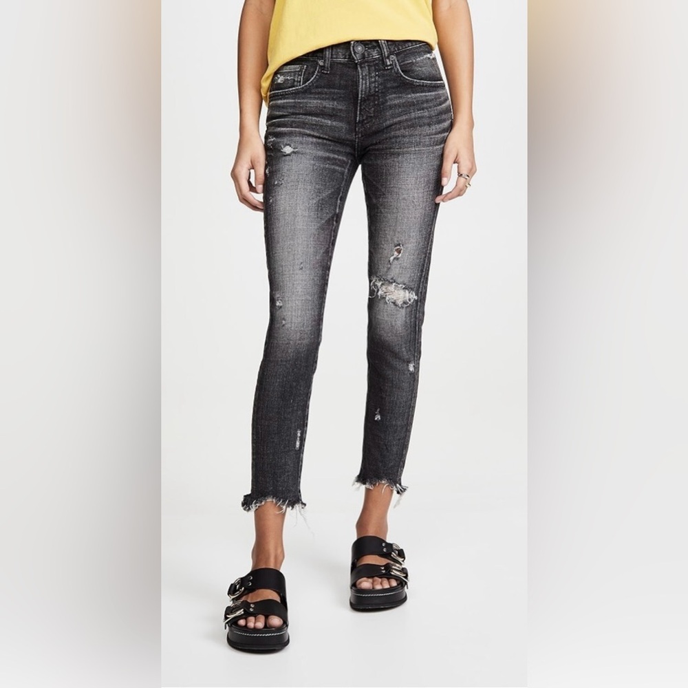 Moussy Black Distressed Skinny Jeans